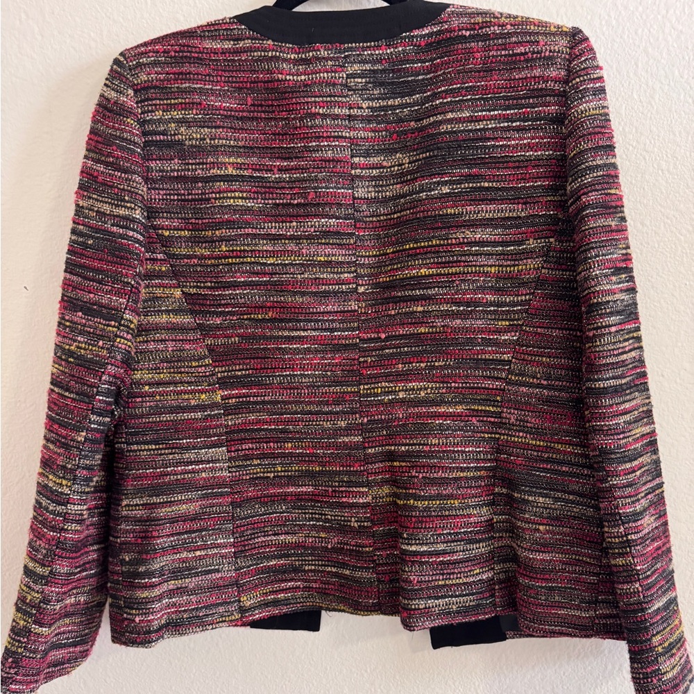 Kasper Women's Pink and Black Tweed Blazer - Picture 2 of 5